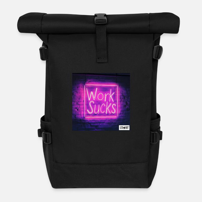About Life - Rolltop Rucksack - Schwarz
