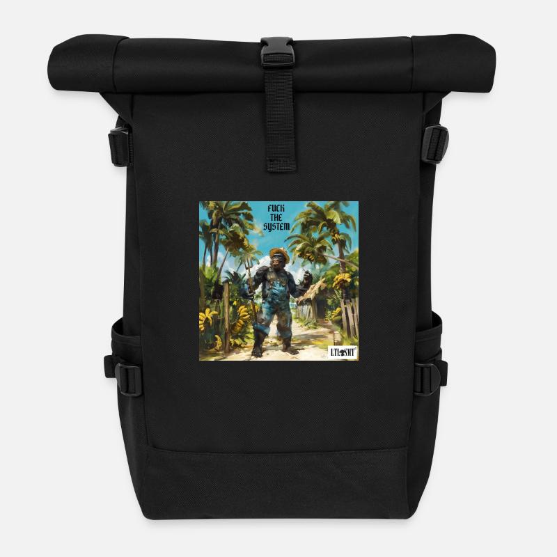 FTS - Roll Top Backpack - black