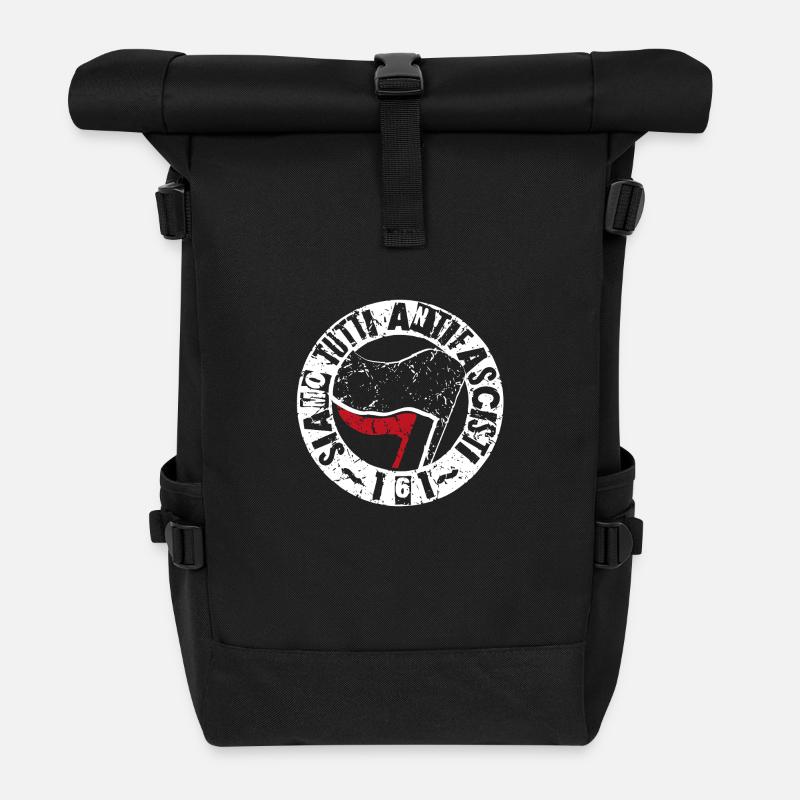 Siamo Tutti Antifascisti 161 - Rolltop Rucksack - Schwarz