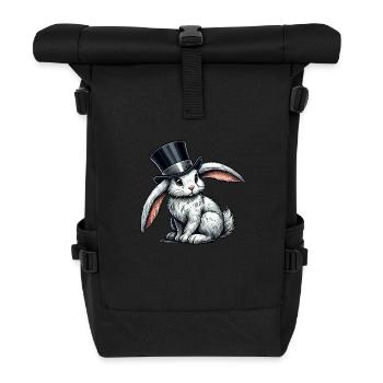 Rabbit Cylinder - Roll Top Backpack - black - Front