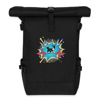 Grill Pop Art Comic Retro Herzschlag - Rolltop Rucksack - Schwarz - Vorne