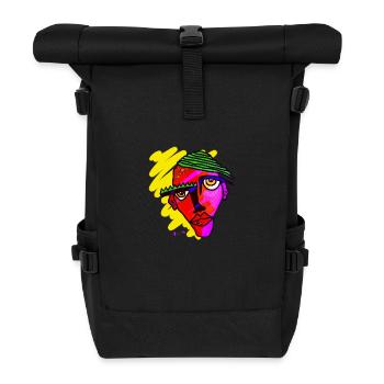 Maske - Rolltop Rucksack - Schwarz - Vorne