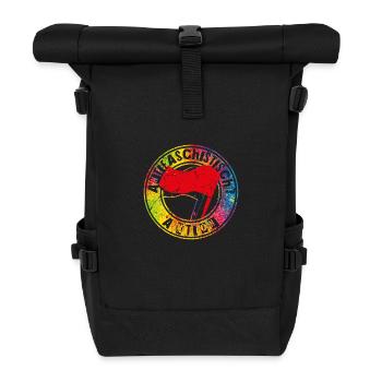 Anti-fascist action - Roll Top Backpack - black - Front