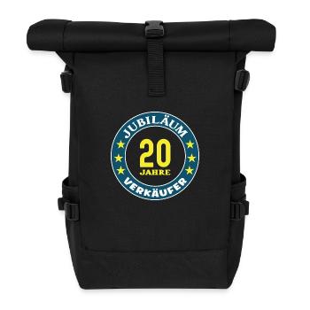 Verkäufer Jubiläum 20 Jahre 20 jähriges Jubi - Rolltop Rucksack - Schwarz - Vorne