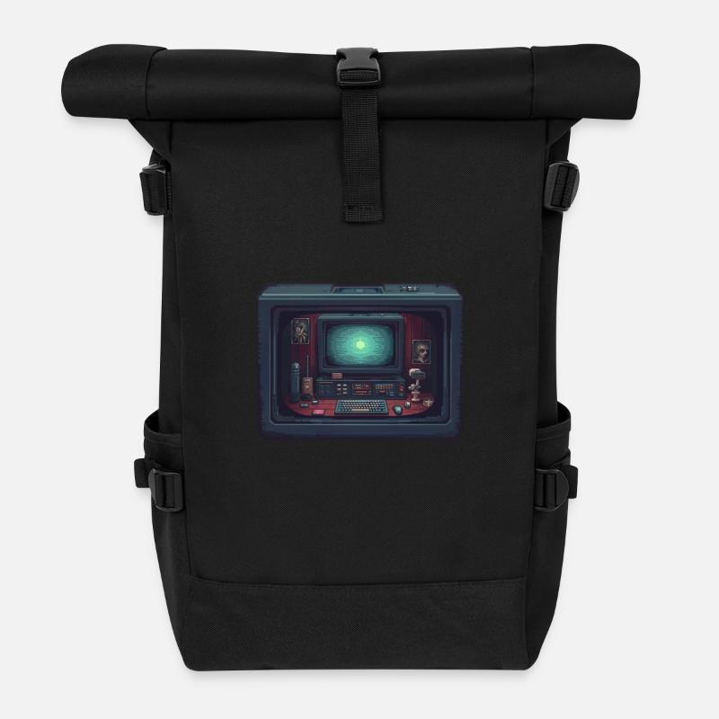 Computer in computer - Roll Top Backpack - black