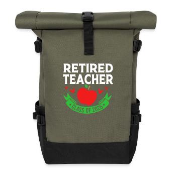 Retraite 2025 Retraité Pension Retraité - Sac à dos roll top - olive/noir - Devant