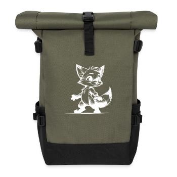 Clever Fox Sly Fox Croquis de dessin - Sac à dos roll top - olive/noir - Devant