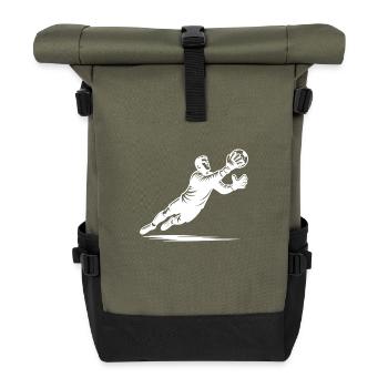 Le gardien de but pare le ballon volant - Sac à dos roll top - olive/noir - Devant