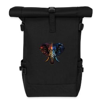 Elephant Fire Water - Roll Top Backpack - black - Front