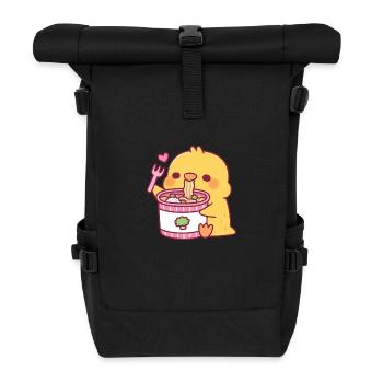 Süßes Küken liebt Instant-Ramen-Nudeln - Rolltop Rucksack - Schwarz - Vorne