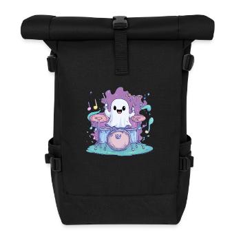 Geist Schlagzeug Kostüm Halloween - Rolltop Rucksack - Schwarz - Vorne