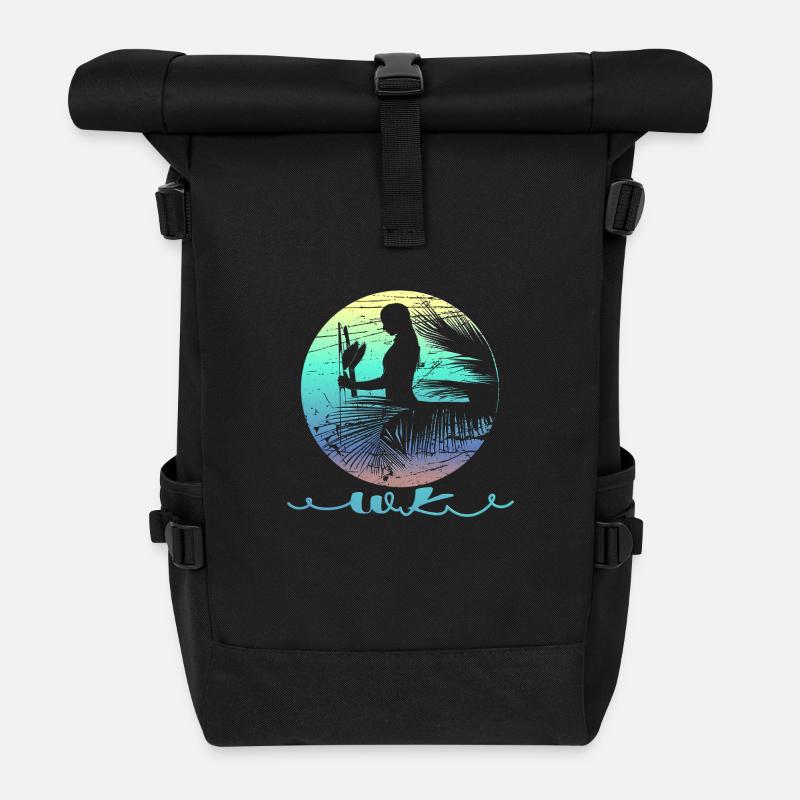 WK Surf dream woman - Roll Top Backpack - black