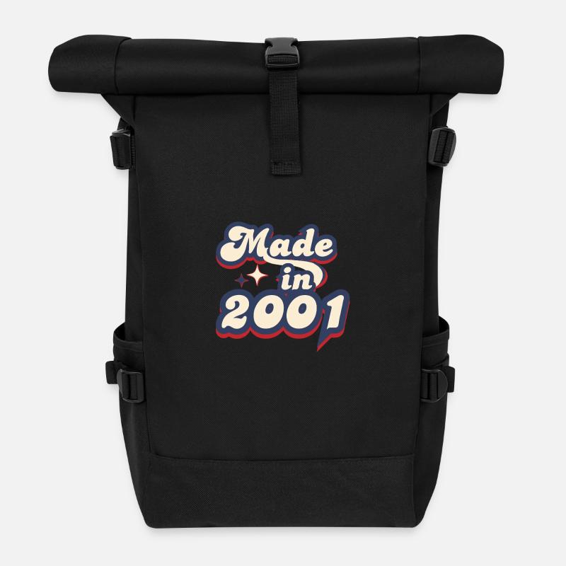 Made in 2001 retro - Sac à dos roll top - noir