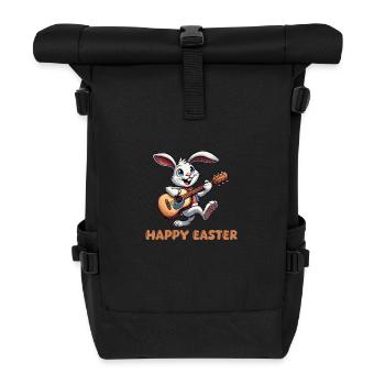 Bunny Guitar Happy Easter - Roll Top Backpack - black - Front