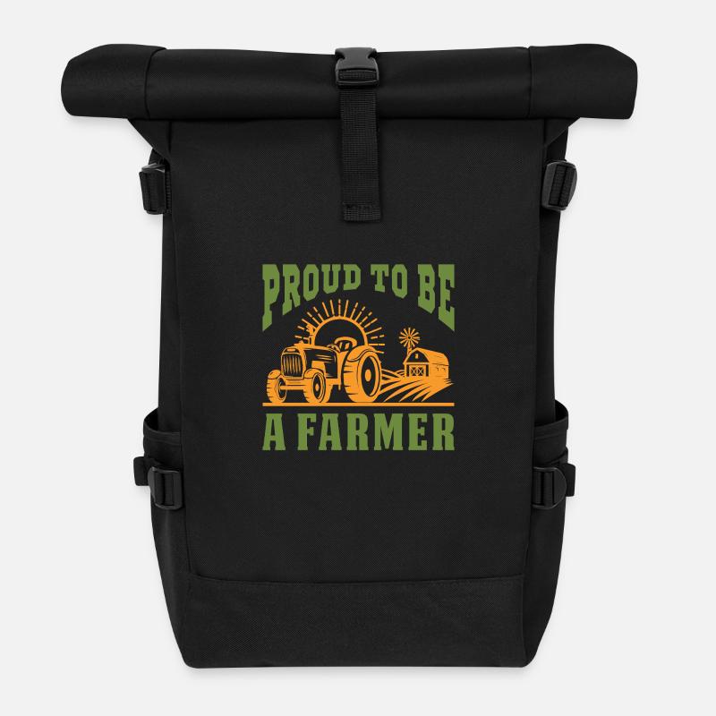 Farm Life Farmer auer Gift Saying Country Life - Roll Top Backpack - black