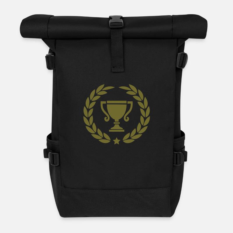 pokal lorbeerkranz - Rolltop Rucksack - Schwarz