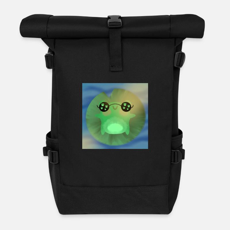 Grenouille bronzante - Sac à dos roll top - noir