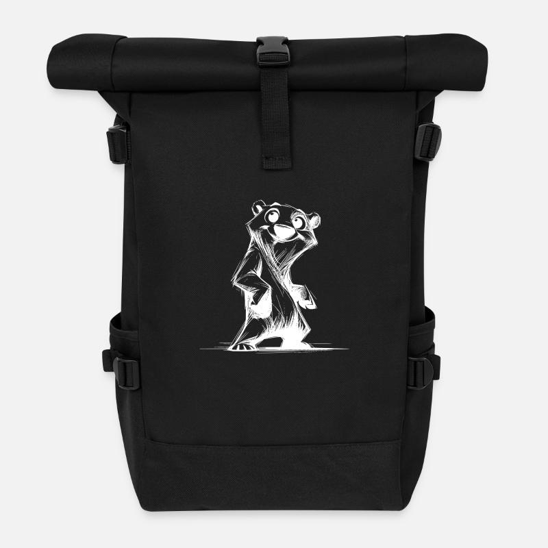 Niedlichkeit trifft Bleistift Eisbär Skizze - Rolltop Rucksack - Schwarz