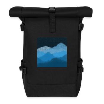 Montagnes dans les nuages - Sac à dos roll top - noir - Devant