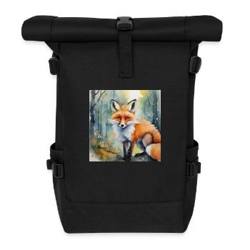 Renard de beauté de la forêt - Sac à dos roll top - noir - Devant
