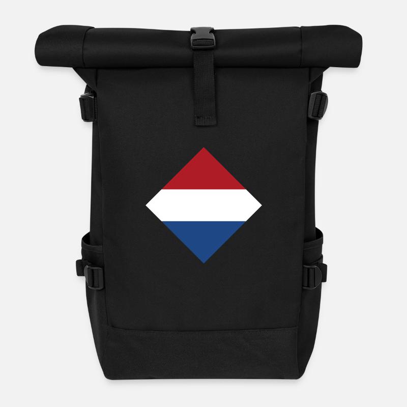 Niederlande - Rolltop Rucksack - Schwarz