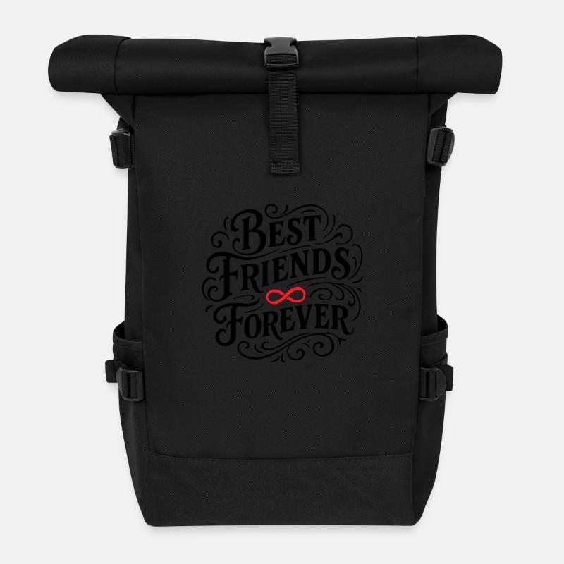 Beste Freunde Für Immer - Rolltop Rucksack - Schwarz