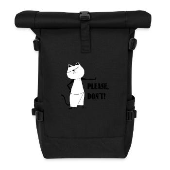 Nekochan Antonio Please, don't! - Roll Top Backpack - black - Front