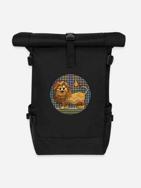 Löwe - Rolltop Rucksack - Schwarz