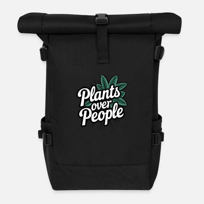 Plants Over People - Rolltop Rucksack - Schwarz