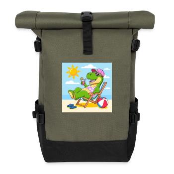 Rex sur la plage - Sac à dos roll top - olive/noir - Devant