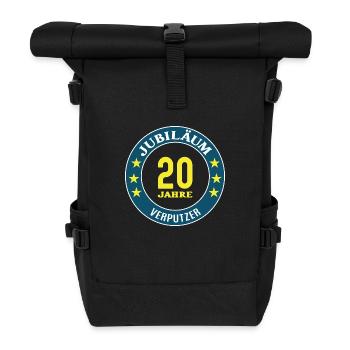 Verputzer Jubiläum 20 Jahre 20 jähriges Jubi - Rolltop Rucksack - Schwarz - Vorne