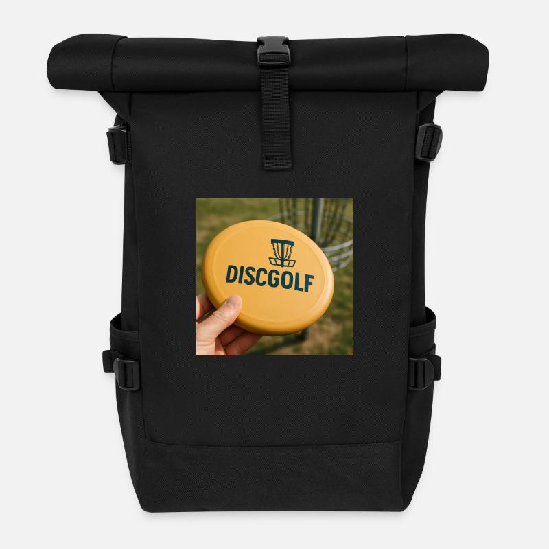 Disc golf - Frisbee golf - Roll Top Backpack - black