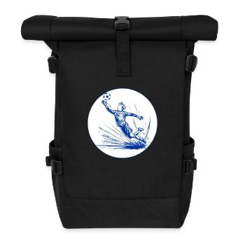 Goalkeeper (blue and white) - Roll Top Backpack - black - Front