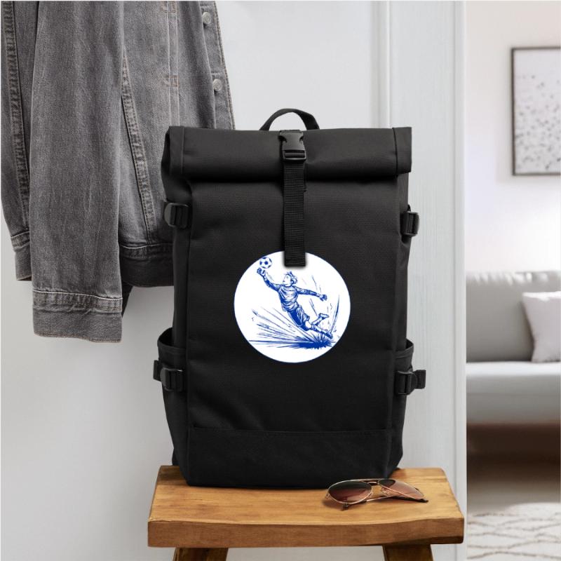 Goalkeeper (blue and white) Roll Top Backpack