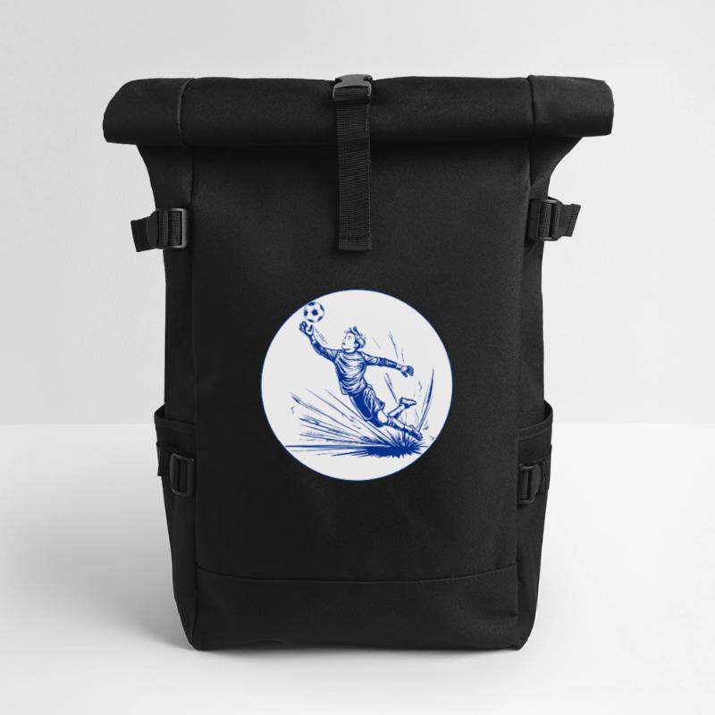 Goalkeeper (blue and white) Roll Top Backpack