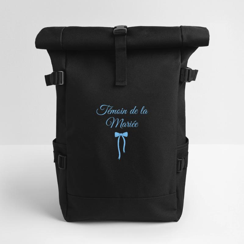Témoin de la mariée noeud bleu Sac à dos roll top