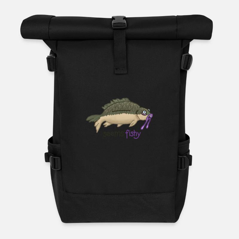 Karpfen - Rolltop Rucksack - Schwarz