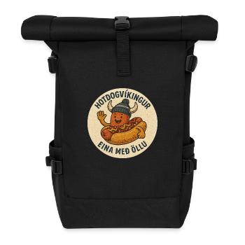 Hot Dog Viking – Icelandic Hot Dog - Iceland - Roll Top Backpack - black - Front