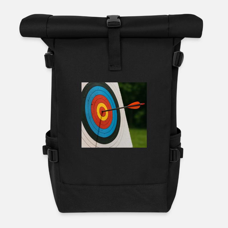 Sport - Bogenschießen - Rolltop Rucksack - Schwarz