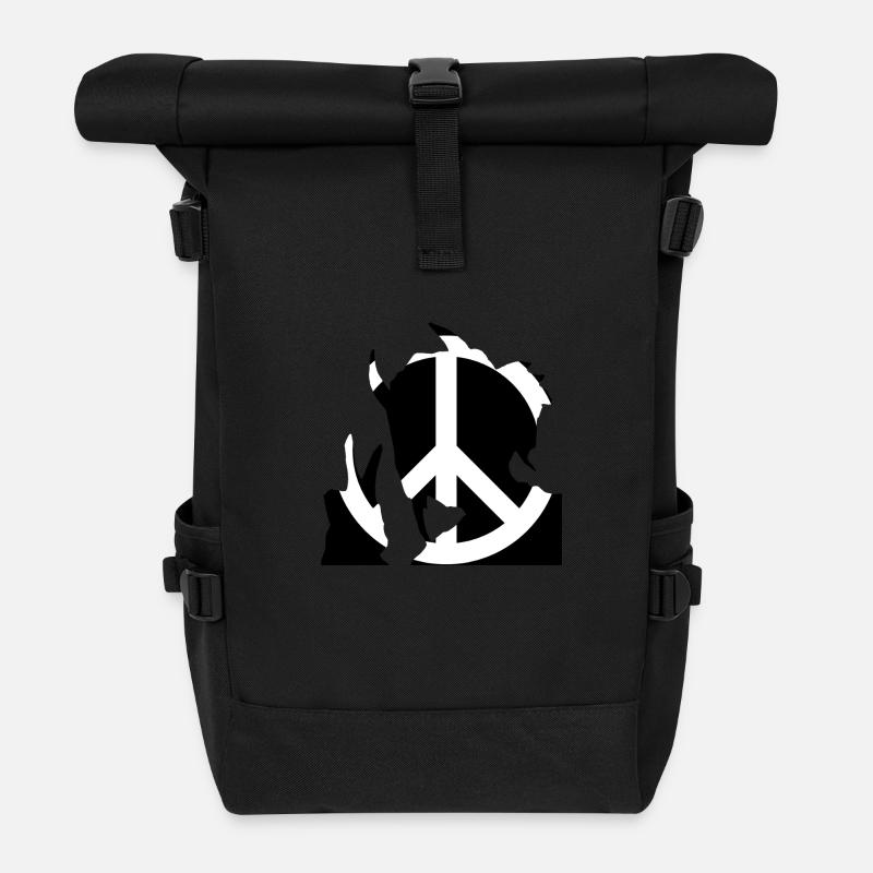 Alles Ruhe - Rolltop Rucksack - Schwarz
