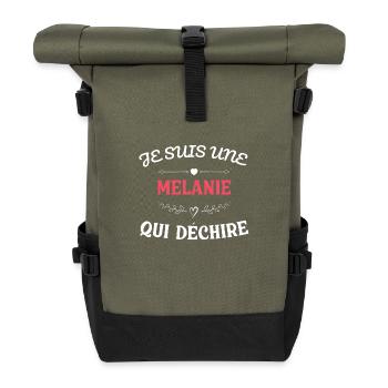t shirt I'm a Melanie who rocks - Roll Top Backpack - olive/black - Front