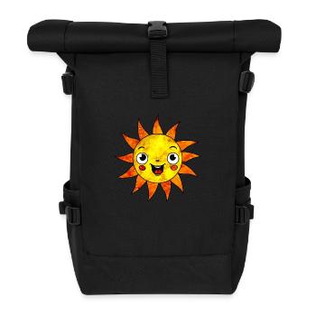 Cosmic Sun - Roll Top Backpack - black - Front