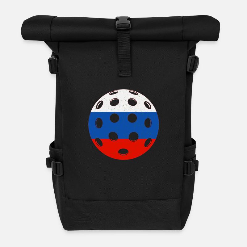 Pickleball Russland - Rolltop Rucksack - Schwarz