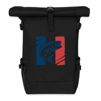 Red, White & Bass – France - Roll Top Backpack - black - Front