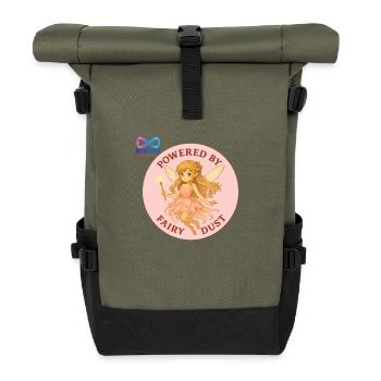 Faylina — Powered by Fairy Dust - Roll Top Backpack - olive/black - Front