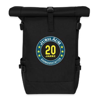 Raumausstatter Jubiläum 20 Jahre 20 jähriges Jubi - Rolltop Rucksack - Schwarz - Vorne