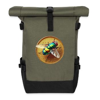 Fly colored - Roll Top Backpack - olive/black - Front