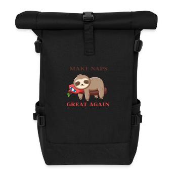 Make Naps Great Again - Roll Top Backpack - black - Front