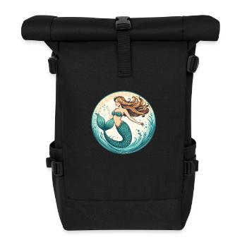 Mystic Mermaid Dream Meerjungfrau Sommer Liebe - Rolltop Rucksack - Schwarz - Vorne