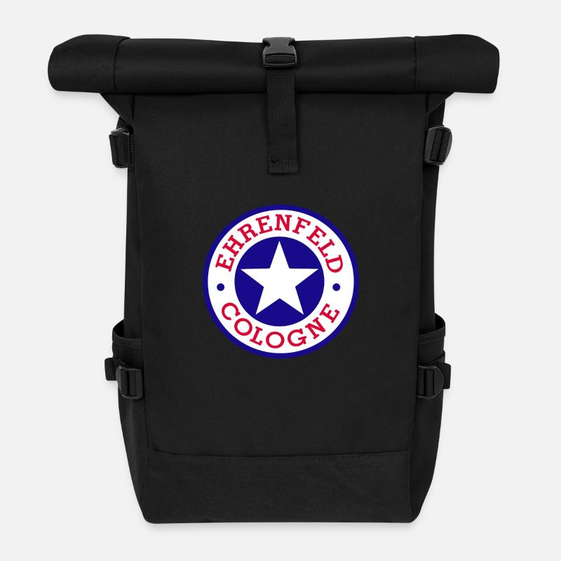 Ehrenfeld Cologne | Köln - Rolltop Rucksack - Schwarz
